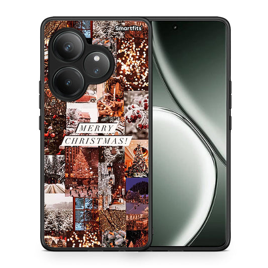 Θήκη Realme GT 6 5G Xmas Collage από τη Smartfits με σχέδιο στο πίσω μέρος και μαύρο περίβλημα | Realme GT 6 5G Xmas Collage case with colorful back and black bezels