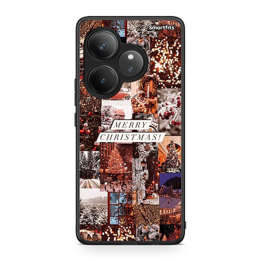 Realme GT 6 5G Xmas Collage θήκη από τη Smartfits με σχέδιο στο πίσω μέρος και μαύρο περίβλημα | Smartphone case with colorful back and black bezels by Smartfits