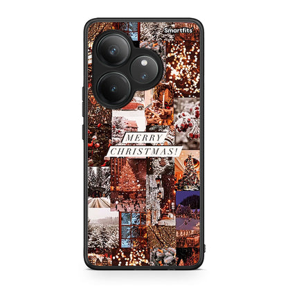 Realme GT 6 5G Xmas Collage θήκη από τη Smartfits με σχέδιο στο πίσω μέρος και μαύρο περίβλημα | Smartphone case with colorful back and black bezels by Smartfits