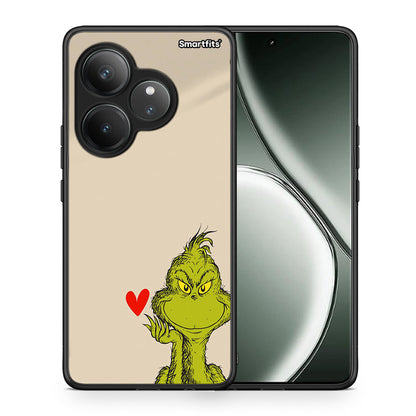 Θήκη Realme GT 6 5G Xmas Grinch από τη Smartfits με σχέδιο στο πίσω μέρος και μαύρο περίβλημα | Realme GT 6 5G Xmas Grinch case with colorful back and black bezels