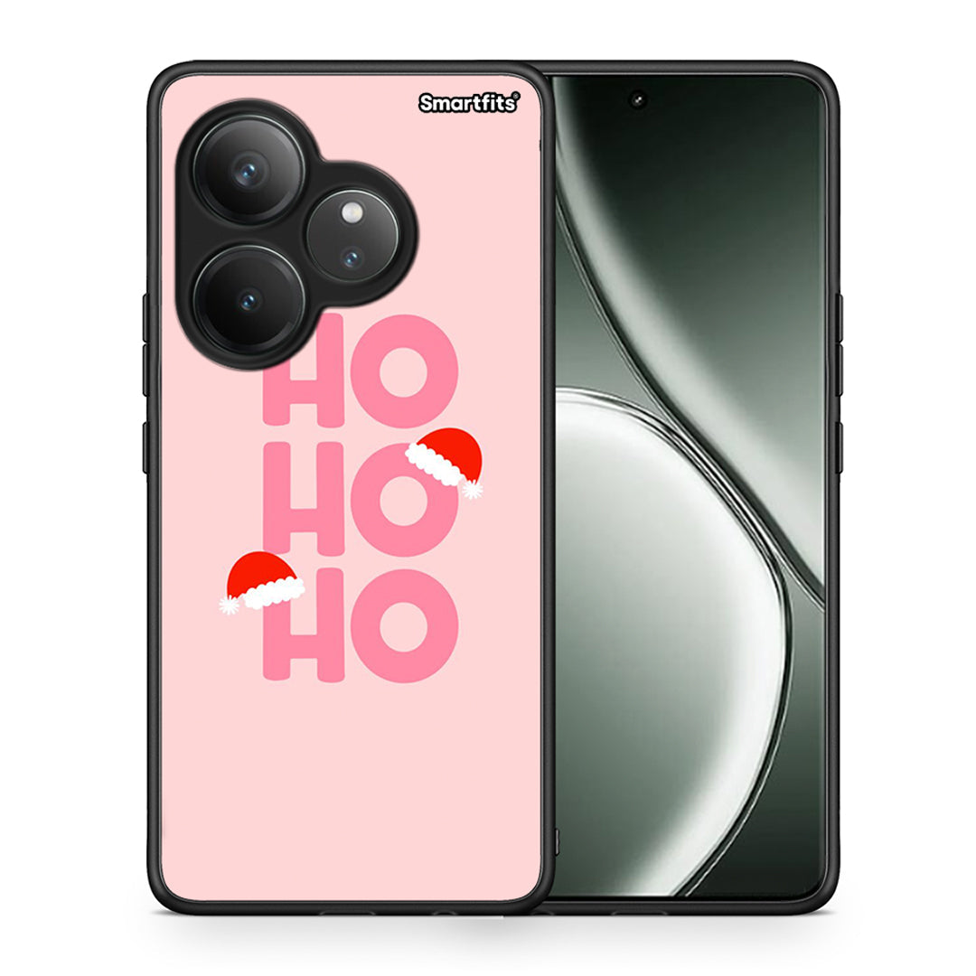 Θήκη Realme GT 6 5G Xmas Ho Ho Ho από τη Smartfits με σχέδιο στο πίσω μέρος και μαύρο περίβλημα | Realme GT 6 5G Xmas Ho Ho Ho case with colorful back and black bezels