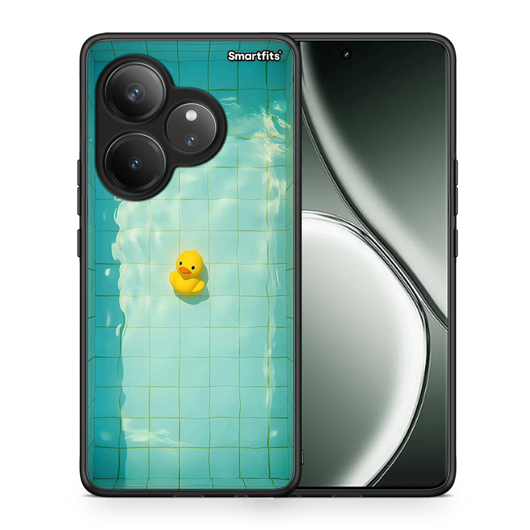 Θήκη Realme GT 6 5G Yellow Duck από τη Smartfits με σχέδιο στο πίσω μέρος και μαύρο περίβλημα | Realme GT 6 5G Yellow Duck case with colorful back and black bezels