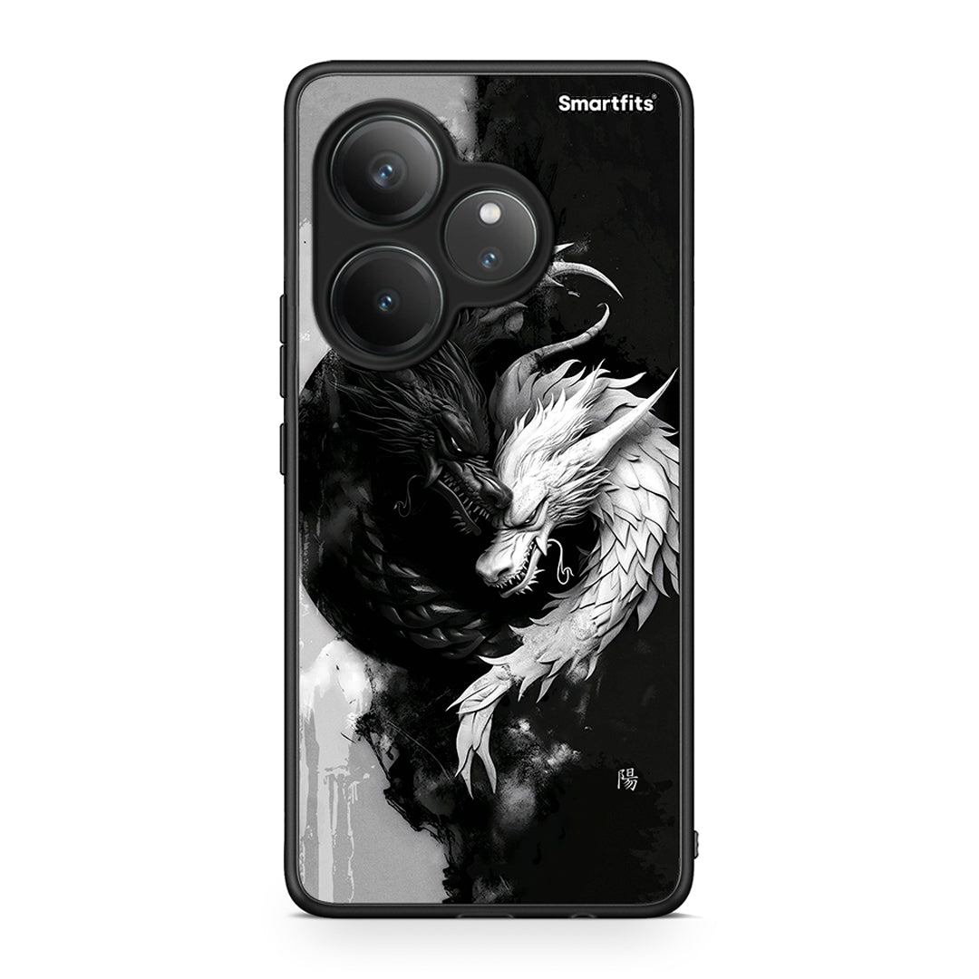 Realme GT 6 5G Yin Yang Θήκη από τη Smartfits με σχέδιο στο πίσω μέρος και μαύρο περίβλημα | Smartphone case with colorful back and black bezels by Smartfits