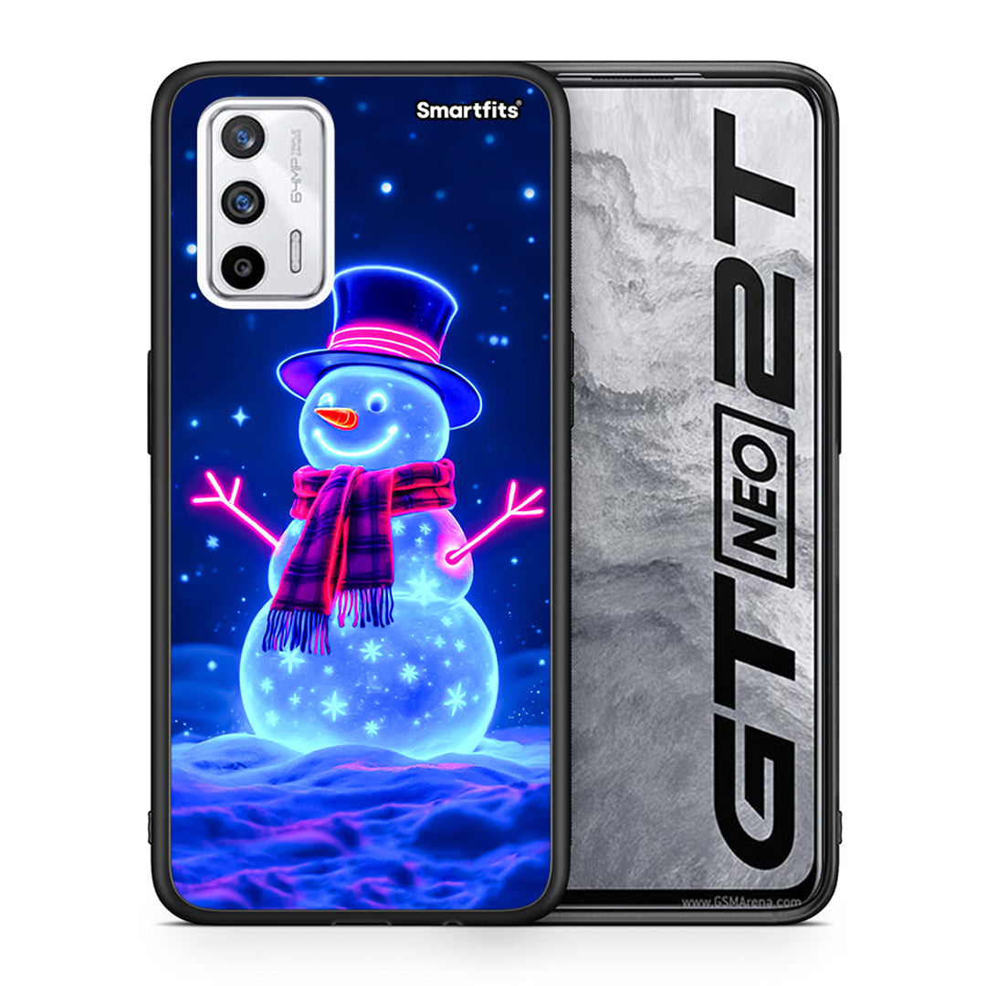 Christmas Neon Snowman - Realme GT θήκη