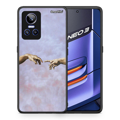 Θήκη Realme GT Neo 3 Adam Hand από τη Smartfits με σχέδιο στο πίσω μέρος και μαύρο περίβλημα | Realme GT Neo 3 Adam Hand case with colorful back and black bezels