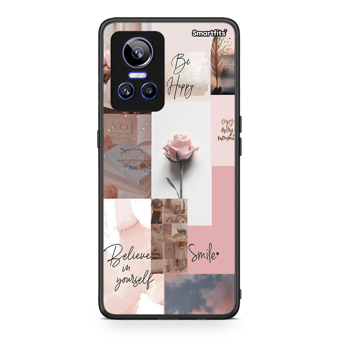 Realme GT Neo 3 Aesthetic Collage θήκη από τη Smartfits με σχέδιο στο πίσω μέρος και μαύρο περίβλημα | Smartphone case with colorful back and black bezels by Smartfits