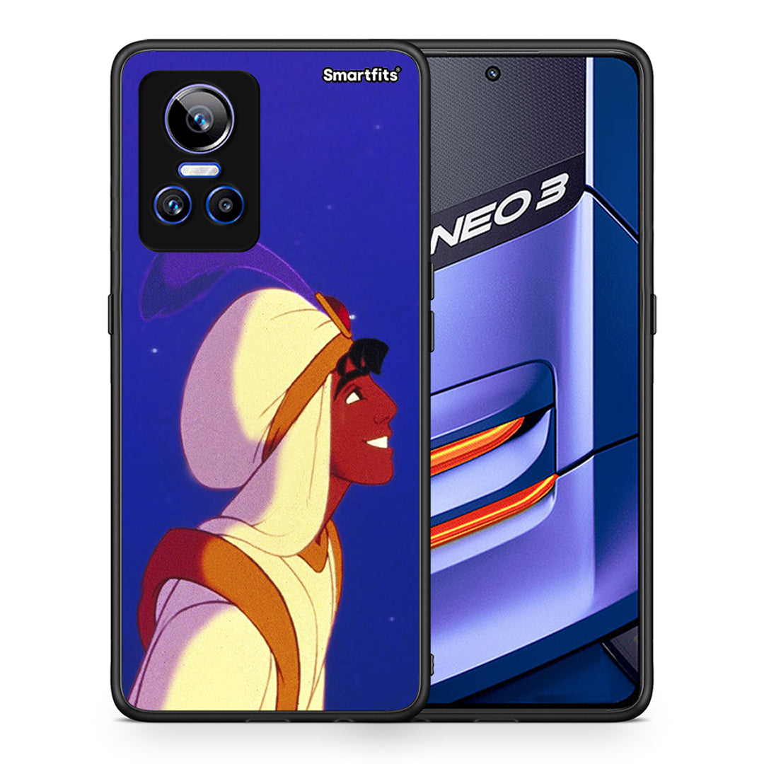 Θήκη Realme GT Neo 3 Alladin And Jasmine Love 1 από τη Smartfits με σχέδιο στο πίσω μέρος και μαύρο περίβλημα | Realme GT Neo 3 Alladin And Jasmine Love 1 case with colorful back and black bezels