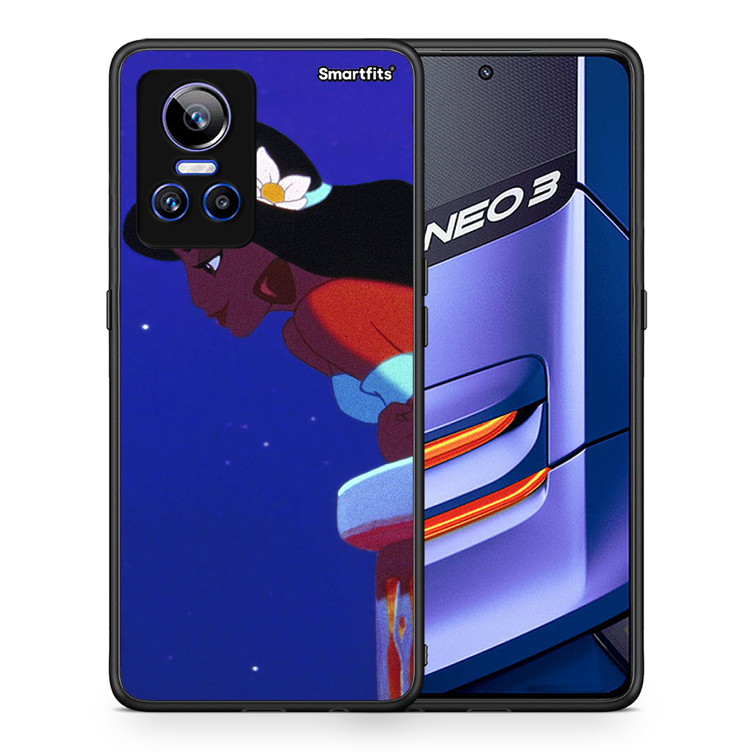 Θήκη Realme GT Neo 3 Alladin And Jasmine Love 2 από τη Smartfits με σχέδιο στο πίσω μέρος και μαύρο περίβλημα | Realme GT Neo 3 Alladin And Jasmine Love 2 case with colorful back and black bezels