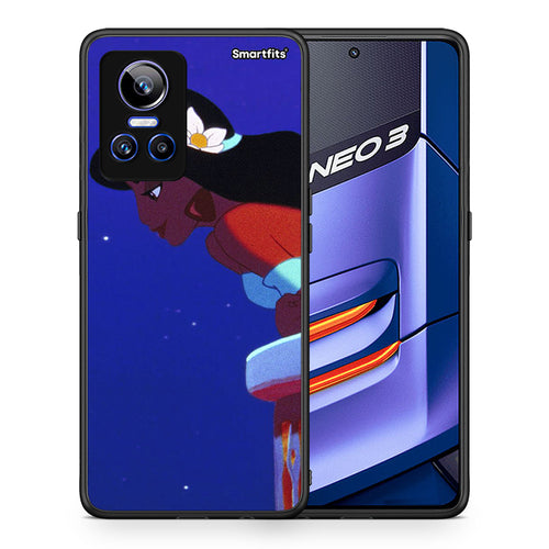 Θήκη Realme GT Neo 3 Alladin And Jasmine Love 2 από τη Smartfits με σχέδιο στο πίσω μέρος και μαύρο περίβλημα | Realme GT Neo 3 Alladin And Jasmine Love 2 case with colorful back and black bezels