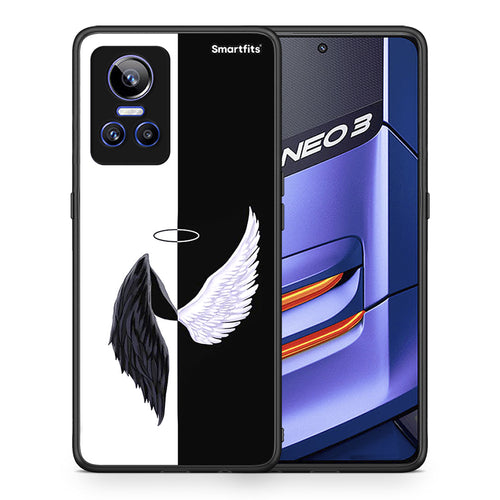 Θήκη Realme GT Neo 3 Angels Demons από τη Smartfits με σχέδιο στο πίσω μέρος και μαύρο περίβλημα | Realme GT Neo 3 Angels Demons case with colorful back and black bezels