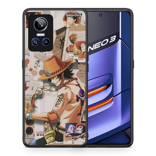 Θήκη Realme GT Neo 3 Anime Collage από τη Smartfits με σχέδιο στο πίσω μέρος και μαύρο περίβλημα | Realme GT Neo 3 Anime Collage case with colorful back and black bezels