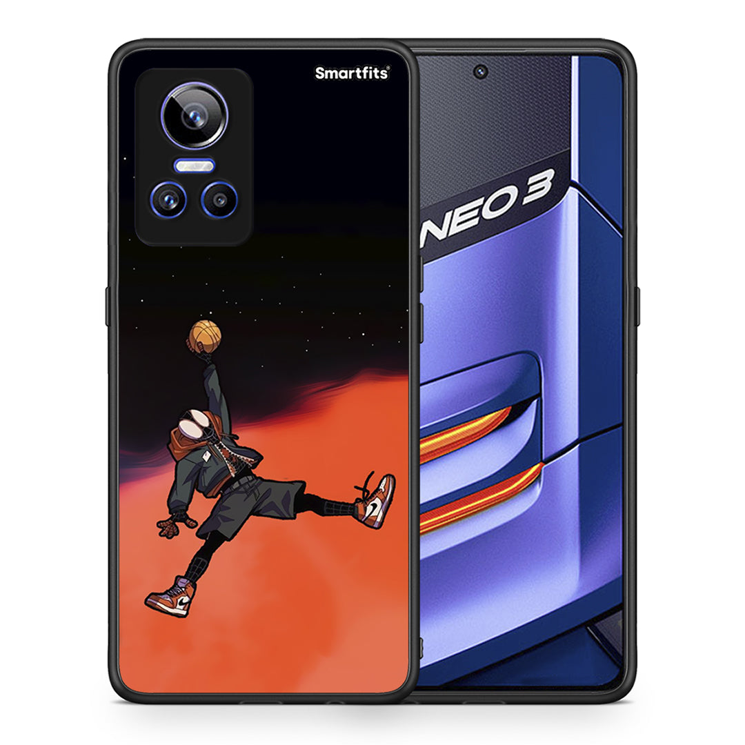 Θήκη Realme GT Neo 3 Basketball Hero από τη Smartfits με σχέδιο στο πίσω μέρος και μαύρο περίβλημα | Realme GT Neo 3 Basketball Hero case with colorful back and black bezels