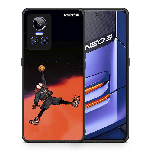 Θήκη Realme GT Neo 3 Basketball Hero από τη Smartfits με σχέδιο στο πίσω μέρος και μαύρο περίβλημα | Realme GT Neo 3 Basketball Hero case with colorful back and black bezels