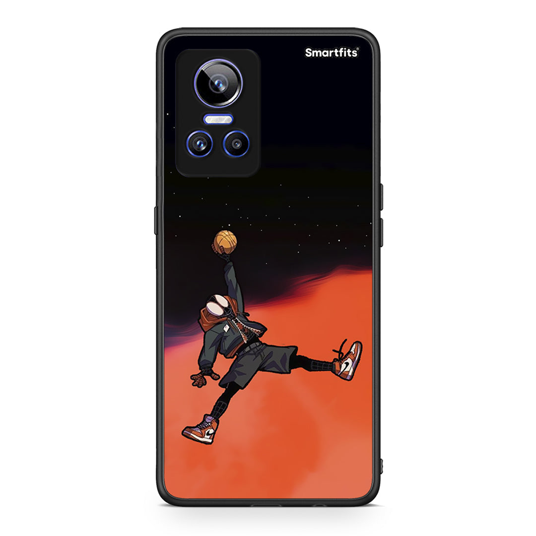 Realme GT Neo 3 Basketball Hero θήκη από τη Smartfits με σχέδιο στο πίσω μέρος και μαύρο περίβλημα | Smartphone case with colorful back and black bezels by Smartfits
