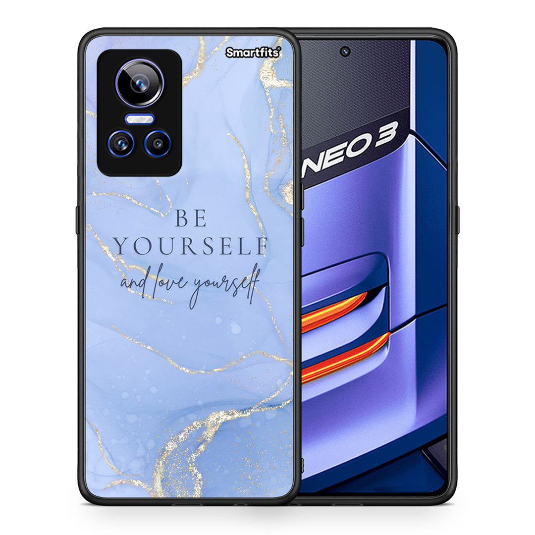 Θήκη Realme GT Neo 3 Be Yourself από τη Smartfits με σχέδιο στο πίσω μέρος και μαύρο περίβλημα | Realme GT Neo 3 Be Yourself case with colorful back and black bezels