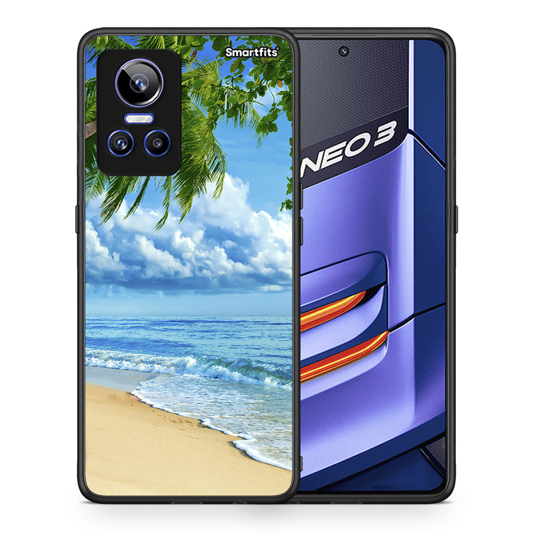 Θήκη Realme GT Neo 3 Beautiful Beach από τη Smartfits με σχέδιο στο πίσω μέρος και μαύρο περίβλημα | Realme GT Neo 3 Beautiful Beach case with colorful back and black bezels
