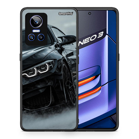 Θήκη Realme GT Neo 3 Black BMW από τη Smartfits με σχέδιο στο πίσω μέρος και μαύρο περίβλημα | Realme GT Neo 3 Black BMW case with colorful back and black bezels