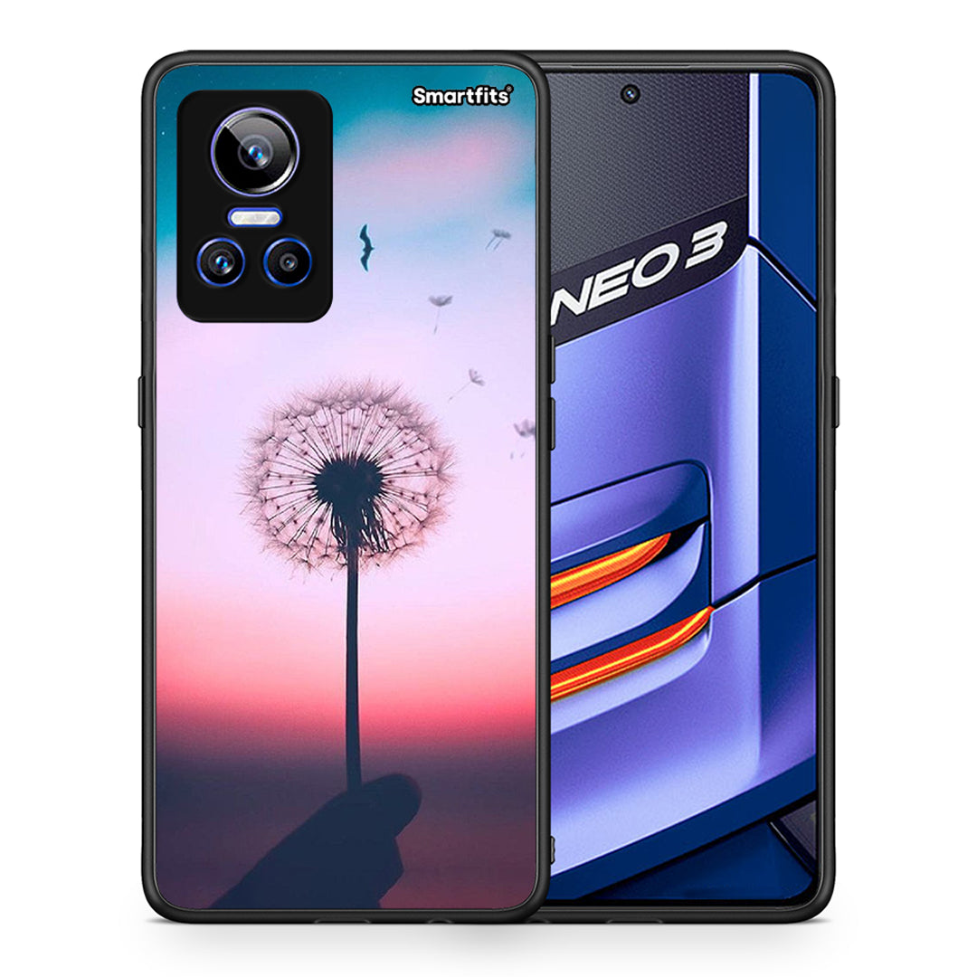 Θήκη Realme GT Neo 3 Wish Boho από τη Smartfits με σχέδιο στο πίσω μέρος και μαύρο περίβλημα | Realme GT Neo 3 Wish Boho case with colorful back and black bezels