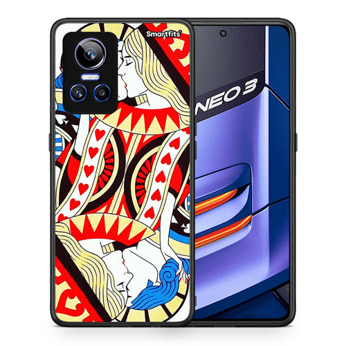 Θήκη Realme GT Neo 3 Card Love από τη Smartfits με σχέδιο στο πίσω μέρος και μαύρο περίβλημα | Realme GT Neo 3 Card Love case with colorful back and black bezels