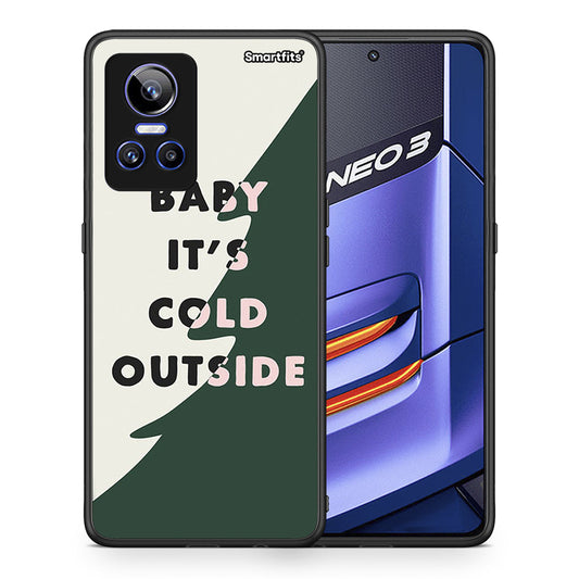 Θήκη Realme GT Neo 3 Cold Outside από τη Smartfits με σχέδιο στο πίσω μέρος και μαύρο περίβλημα | Realme GT Neo 3 Cold Outside case with colorful back and black bezels