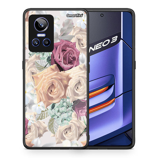 Θήκη Realme GT Neo 3 Bouquet Floral από τη Smartfits με σχέδιο στο πίσω μέρος και μαύρο περίβλημα | Realme GT Neo 3 Bouquet Floral case with colorful back and black bezels