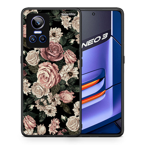 Θήκη Realme GT Neo 3 Wild Roses Flower από τη Smartfits με σχέδιο στο πίσω μέρος και μαύρο περίβλημα | Realme GT Neo 3 Wild Roses Flower case with colorful back and black bezels