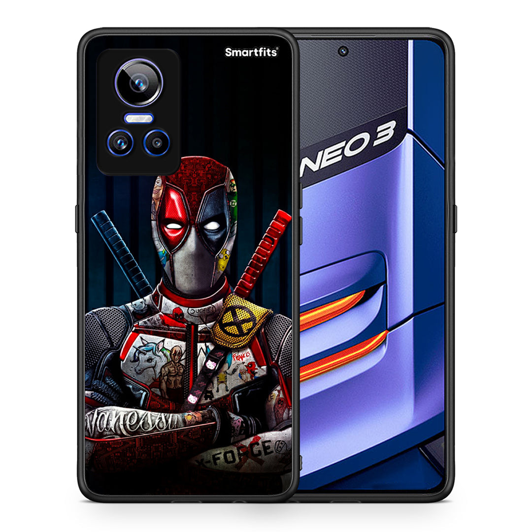 Θήκη Realme GT Neo 3 Funny Guy από τη Smartfits με σχέδιο στο πίσω μέρος και μαύρο περίβλημα | Realme GT Neo 3 Funny Guy case with colorful back and black bezels