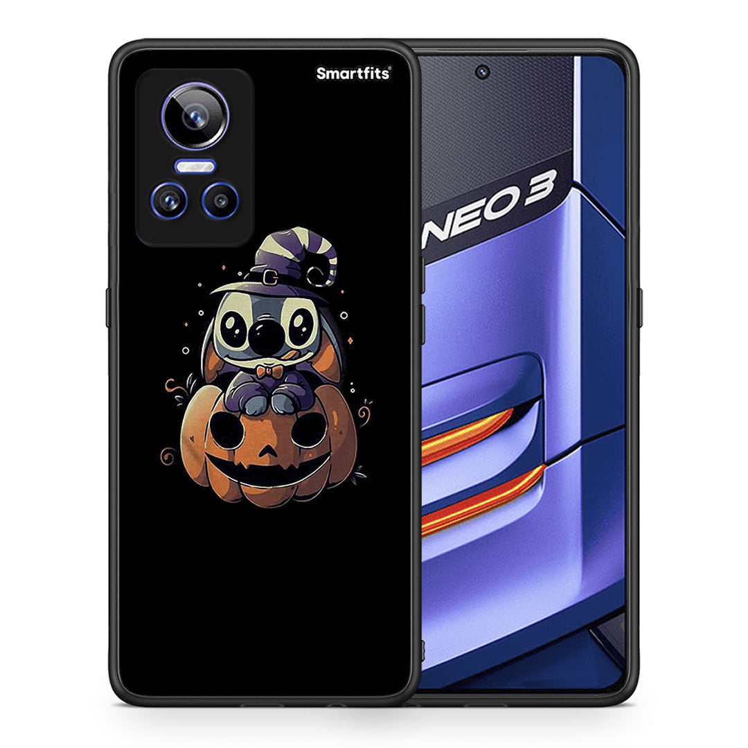 Θήκη Realme GT Neo 3 Halloween Stitch από τη Smartfits με σχέδιο στο πίσω μέρος και μαύρο περίβλημα | Realme GT Neo 3 Halloween Stitch case with colorful back and black bezels
