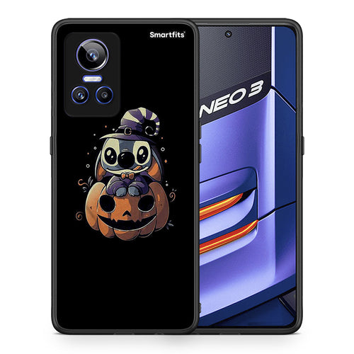 Θήκη Realme GT Neo 3 Halloween Stitch από τη Smartfits με σχέδιο στο πίσω μέρος και μαύρο περίβλημα | Realme GT Neo 3 Halloween Stitch case with colorful back and black bezels