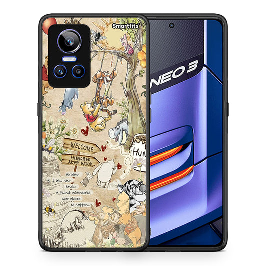 Θήκη Realme GT Neo 3 Happy Friends από τη Smartfits με σχέδιο στο πίσω μέρος και μαύρο περίβλημα | Realme GT Neo 3 Happy Friends case with colorful back and black bezels