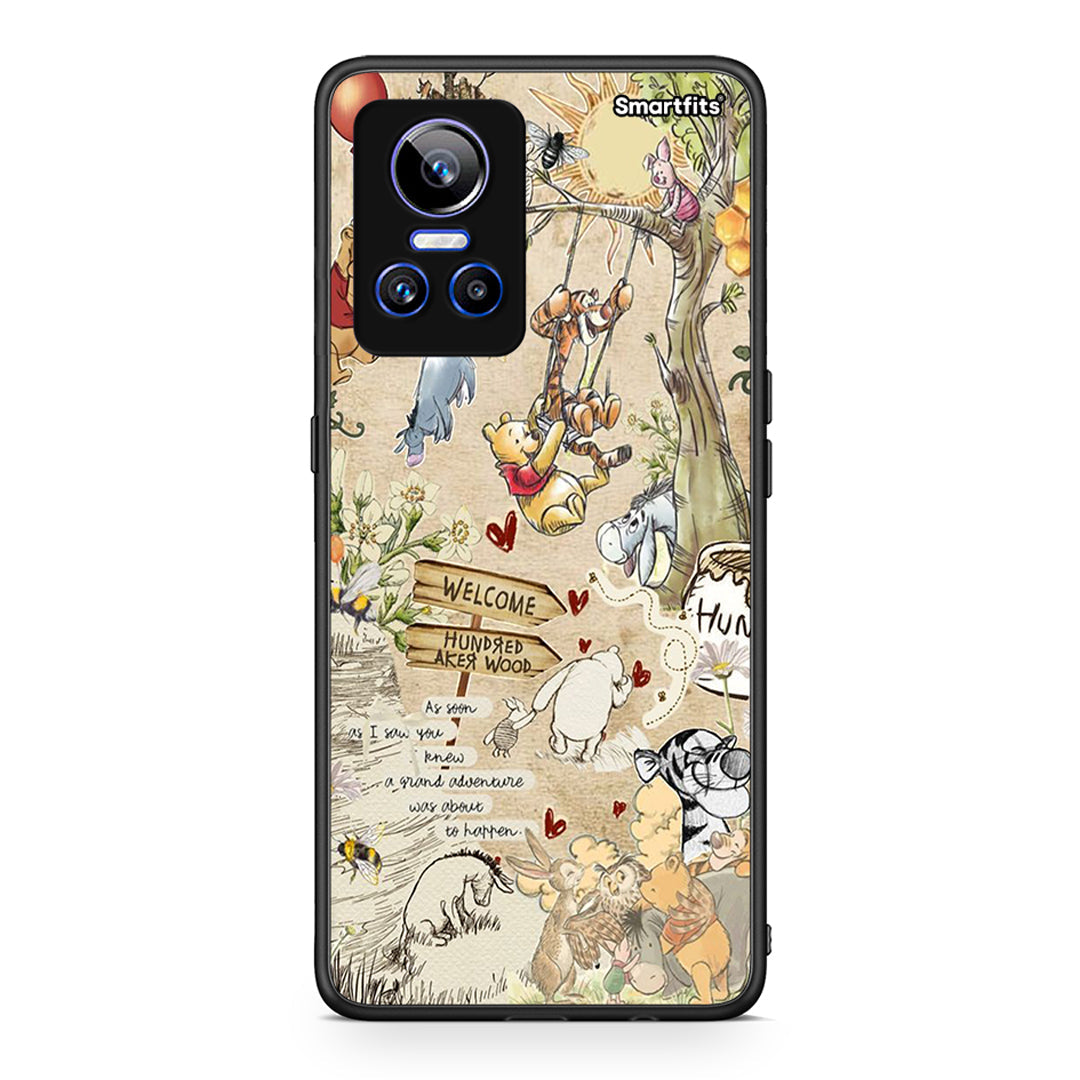 Realme GT Neo 3 Happy Friends θήκη από τη Smartfits με σχέδιο στο πίσω μέρος και μαύρο περίβλημα | Smartphone case with colorful back and black bezels by Smartfits