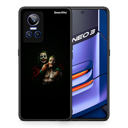 Θήκη Realme GT Neo 3 Clown Hero από τη Smartfits με σχέδιο στο πίσω μέρος και μαύρο περίβλημα | Realme GT Neo 3 Clown Hero case with colorful back and black bezels