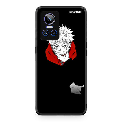 Realme GT Neo 3 Itadori Anime θήκη από τη Smartfits με σχέδιο στο πίσω μέρος και μαύρο περίβλημα | Smartphone case with colorful back and black bezels by Smartfits
