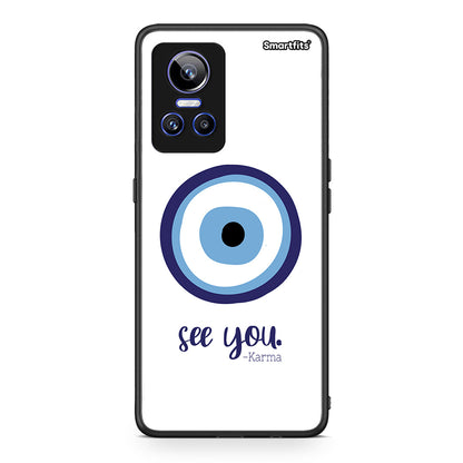 Realme GT Neo 3 Karma Says θήκη από τη Smartfits με σχέδιο στο πίσω μέρος και μαύρο περίβλημα | Smartphone case with colorful back and black bezels by Smartfits