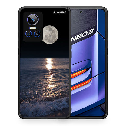 Θήκη Realme GT Neo 3 Moon Landscape από τη Smartfits με σχέδιο στο πίσω μέρος και μαύρο περίβλημα | Realme GT Neo 3 Moon Landscape case with colorful back and black bezels