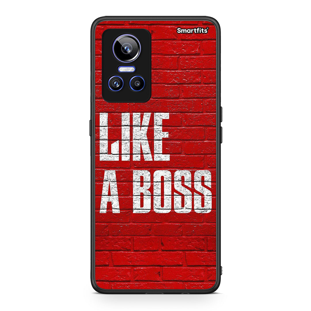 Realme GT Neo 3 Like A Boss θήκη από τη Smartfits με σχέδιο στο πίσω μέρος και μαύρο περίβλημα | Smartphone case with colorful back and black bezels by Smartfits