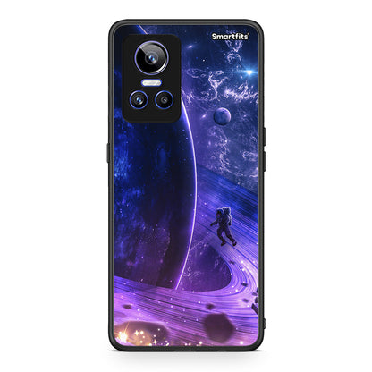 Realme GT Neo 3 Lost Astronaut θήκη από τη Smartfits με σχέδιο στο πίσω μέρος και μαύρο περίβλημα | Smartphone case with colorful back and black bezels by Smartfits
