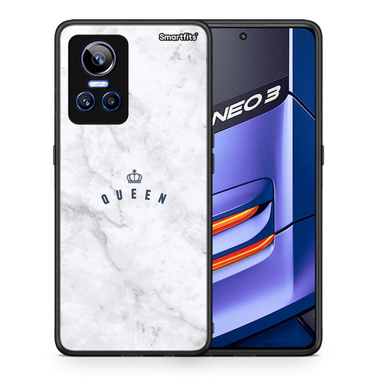 Θήκη Realme GT Neo 3 Queen Marble από τη Smartfits με σχέδιο στο πίσω μέρος και μαύρο περίβλημα | Realme GT Neo 3 Queen Marble case with colorful back and black bezels
