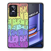 Thumbnail for Θήκη Realme GT Neo 3 Melting Rainbow από τη Smartfits με σχέδιο στο πίσω μέρος και μαύρο περίβλημα | Realme GT Neo 3 Melting Rainbow case with colorful back and black bezels