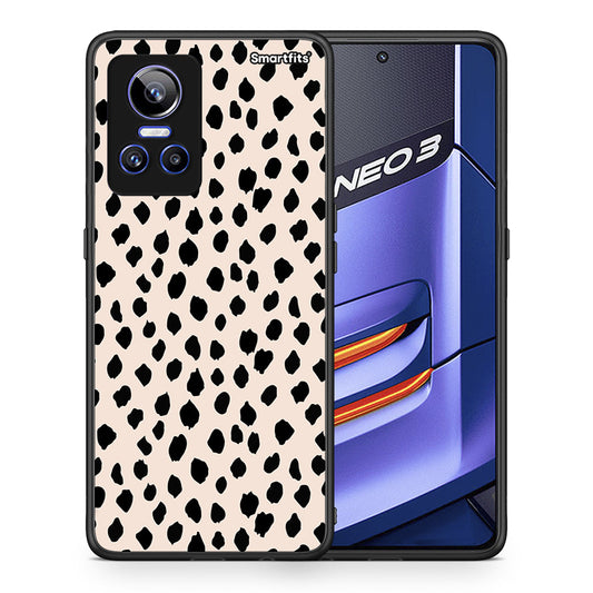 Θήκη Realme GT Neo 3 New Polka Dots από τη Smartfits με σχέδιο στο πίσω μέρος και μαύρο περίβλημα | Realme GT Neo 3 New Polka Dots case with colorful back and black bezels