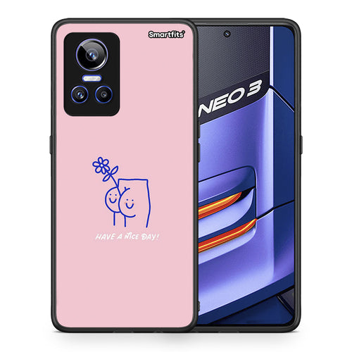 Θήκη Realme GT Neo 3 Nice Day από τη Smartfits με σχέδιο στο πίσω μέρος και μαύρο περίβλημα | Realme GT Neo 3 Nice Day case with colorful back and black bezels