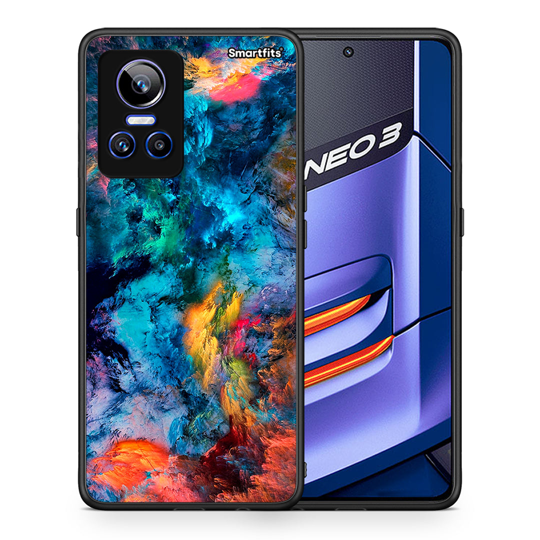 Θήκη Realme GT Neo 3 Crayola Paint από τη Smartfits με σχέδιο στο πίσω μέρος και μαύρο περίβλημα | Realme GT Neo 3 Crayola Paint case with colorful back and black bezels