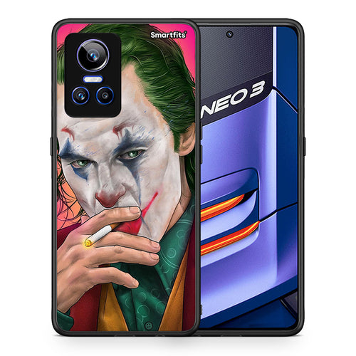 Θήκη Realme GT Neo 3 JokesOnU PopArt από τη Smartfits με σχέδιο στο πίσω μέρος και μαύρο περίβλημα | Realme GT Neo 3 JokesOnU PopArt case with colorful back and black bezels