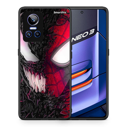 Θήκη Realme GT Neo 3 SpiderVenom PopArt από τη Smartfits με σχέδιο στο πίσω μέρος και μαύρο περίβλημα | Realme GT Neo 3 SpiderVenom PopArt case with colorful back and black bezels
