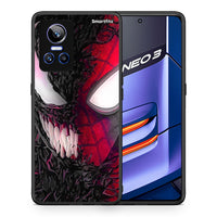 Thumbnail for Θήκη Realme GT Neo 3 SpiderVenom PopArt από τη Smartfits με σχέδιο στο πίσω μέρος και μαύρο περίβλημα | Realme GT Neo 3 SpiderVenom PopArt case with colorful back and black bezels