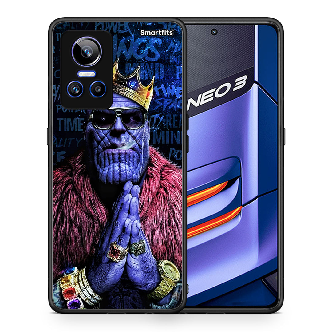 Θήκη Realme GT Neo 3 Thanos PopArt από τη Smartfits με σχέδιο στο πίσω μέρος και μαύρο περίβλημα | Realme GT Neo 3 Thanos PopArt case with colorful back and black bezels