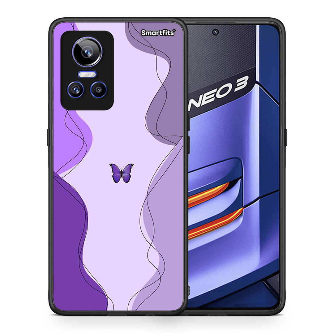 Purple Mariposa - Realme GT Neo 3 θήκη