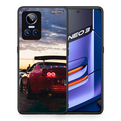 Θήκη Realme GT Neo 3 Racing Supra από τη Smartfits με σχέδιο στο πίσω μέρος και μαύρο περίβλημα | Realme GT Neo 3 Racing Supra case with colorful back and black bezels