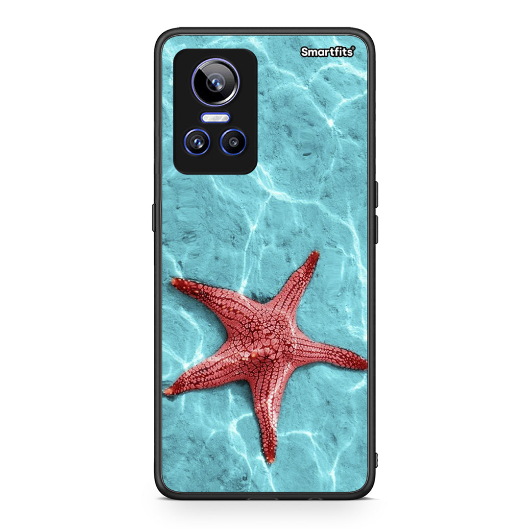 Realme GT Neo 3 Red Starfish Θήκη από τη Smartfits με σχέδιο στο πίσω μέρος και μαύρο περίβλημα | Smartphone case with colorful back and black bezels by Smartfits