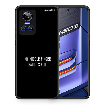 Θήκη Realme GT Neo 3 Salute από τη Smartfits με σχέδιο στο πίσω μέρος και μαύρο περίβλημα | Realme GT Neo 3 Salute case with colorful back and black bezels